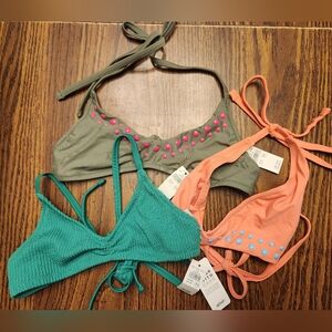 3 Pk AERIE SWIMWEAR TOPS SZ XS, NWT